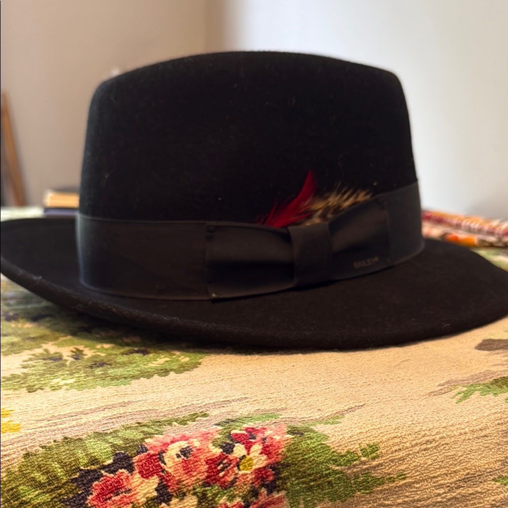 Black fedora hat